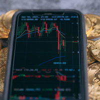 推移するチャートとビットコインの取引画面の写真