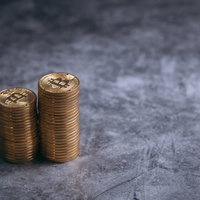 ビットコインの所有枚数を増やし続ける金色のコインの写真