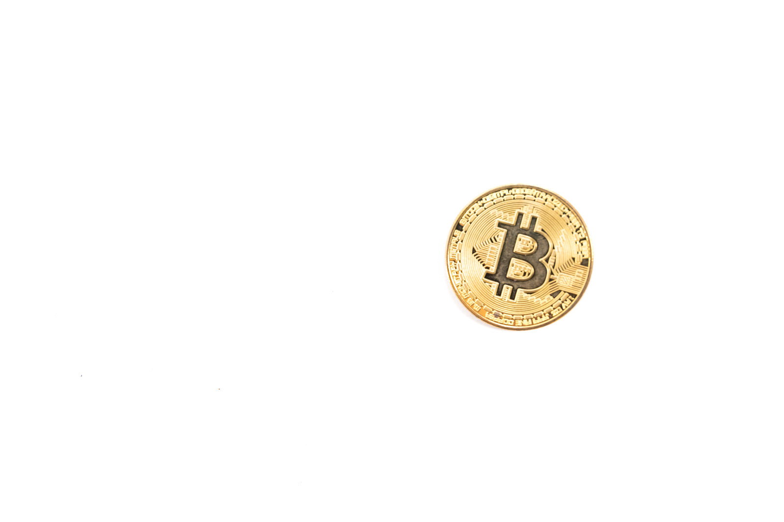 ビットコインの金色コイン