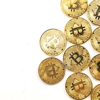 暗号資産（ビットコイン）のコイン型グッズの写真