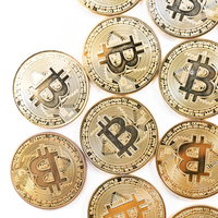 デジタルゴールド、ビットコインの金色コインの写真