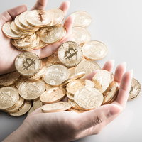 ビットコインを両手いっぱい大量保有している投資家の写真