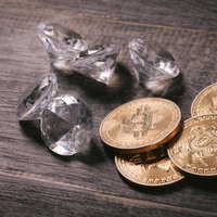 ビットコインダイヤモンド（BCD）と仮想通貨コインの写真