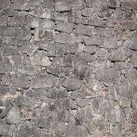 熊本城跡の風化した灰色石垣のテクスチャの写真