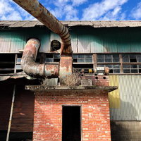 錆びた配管が語る台湾・石頭公園の止まった時間の写真