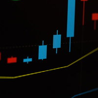 ローソク足チャートと上昇トレンドラインが表示されたグラフの写真