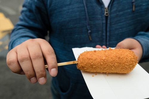 衣の薄いチーズドッグ