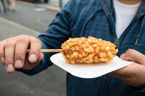 サクサクカリカリのチーズドッグを買いました