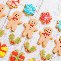 クリスマス用アイシングクッキーのギフトセットの写真