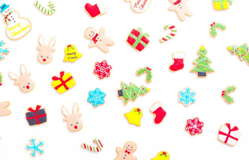 クリスマス用手作りアイシングクッキーの詰め合わせ