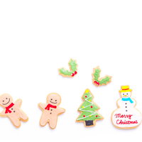 2人でメリークリスマス、アイシングクッキーで楽しむパーティーの写真