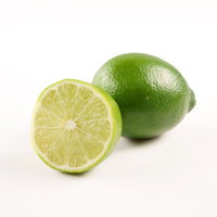 カット前と1/2カットのライムの断面写真の写真
