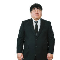 ムスッとした表情で現れた不機嫌な会社員の怒る男性の写真