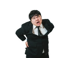 ギブアップ寸前の会社員、頭を抱える。過労とストレスで体調不良の写真