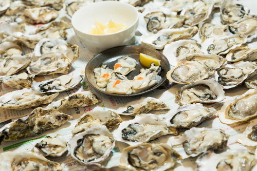 恵比須牡蠣の生牡蠣盛り合わせ