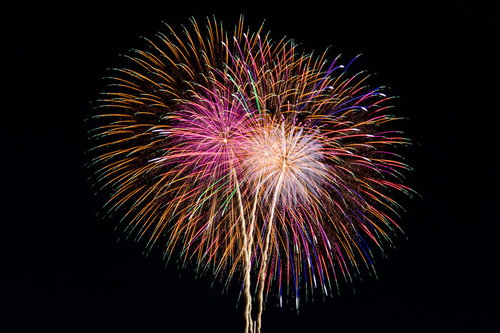 夏の風物詩、打ち上げ花火