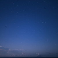 月明かりの夜の南硫黄島の写真