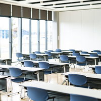 大会議室での会議・セミナー開催風景（双葉町産業交流センター）の写真