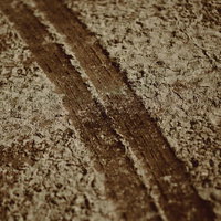 かしま球場のグランドに刻まれた轍と土の質感の写真
