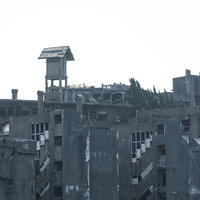 66号棟啓明寮跡の廃墟感（軍艦島）の写真