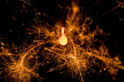 火花散る（せんこう花火）