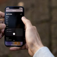 片手サイズのiPhone12miniをディスプレイ操作する手の写真