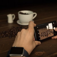 スマホで撮るコーヒー豆の高感度撮影（アイフォン）の写真