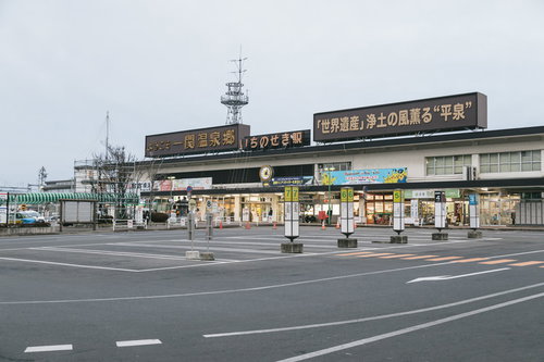 いちのせき駅前の街並み