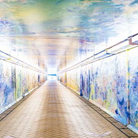 ウイロード（雑司が谷隧道）の地下通路 池袋駅周辺の歩行者用トンネルの写真