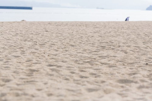 伊万里市のイマリンビーチ（人口海浜公園）の砂浜