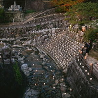 無数のろうそく（灯ろう）が夜を照らす「ボシ灯ろうまつり」の写真