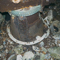 12糎砲砲座の接地部分の様子の写真