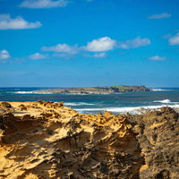 釜岩から観る監獄岩の写真