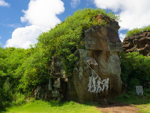米軍上陸記念壁画付近の様子
