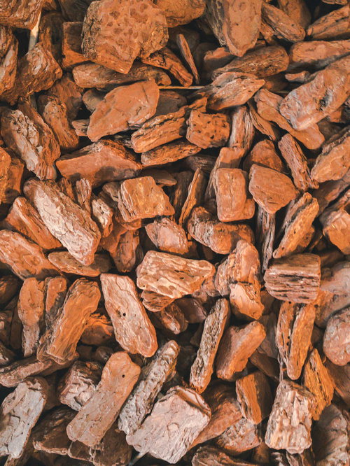 マルチング材のテクスチャー（バークチップ）