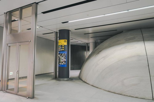 副都心線渋谷駅の地下構内にある巨大な丸い建築物