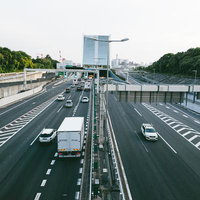 お台場を貫く国道357号の東京港トンネルの写真