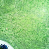 古河市渡良瀬川の河川敷にあるドローン練習場を上空から撮影の写真