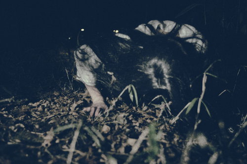 暗闇から這いつくばり向かってくる女性の怨念