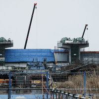 気仙川に新設される水門の写真