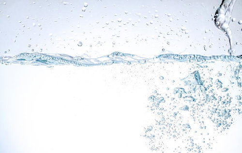 注がれる水と泡の爽やかさ