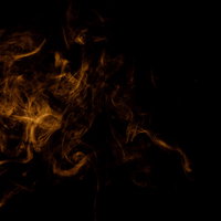 黄色からオレンジ色に変わる煙とガスが漂うの写真