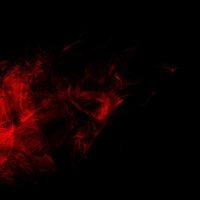 黒い背景に立ち上がる真っ赤な煙のエフェクトの写真