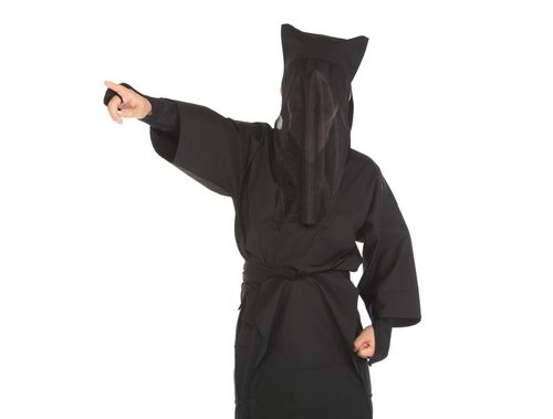 遠くを指さす黒子