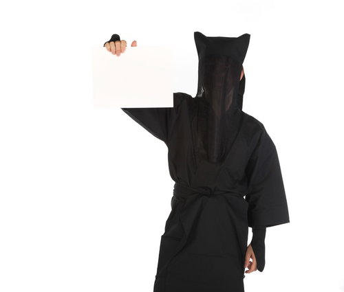 カンペを持った黒子