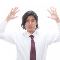 お手上げ（ワキガ）の写真