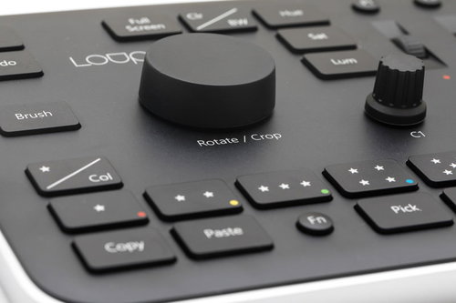 LoupedeckのRotate/Crop用ダイヤルとスターレーティングキーボード
