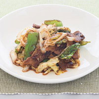 回鍋肉（牛肉と野菜の中華炒め）の写真