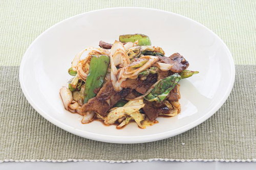 回鍋肉（牛肉と野菜の中華炒め）