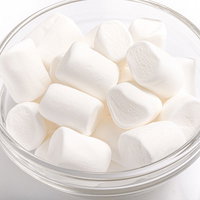 調理前のマシュマロをガラスボウルに盛った様子の写真